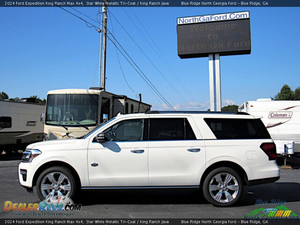 Star White Metallic Tri-Coat 2024 Ford Expedition King Ranch Max 4x4 Photo #2