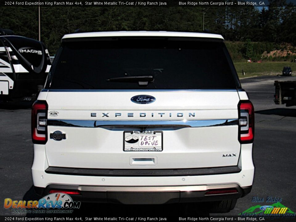 2024 Ford Expedition King Ranch Max 4x4 Star White Metallic Tri-Coat / King Ranch Java Photo #4