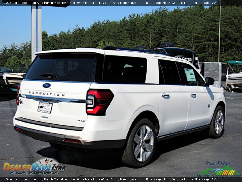 2024 Ford Expedition King Ranch Max 4x4 Star White Metallic Tri-Coat / King Ranch Java Photo #5