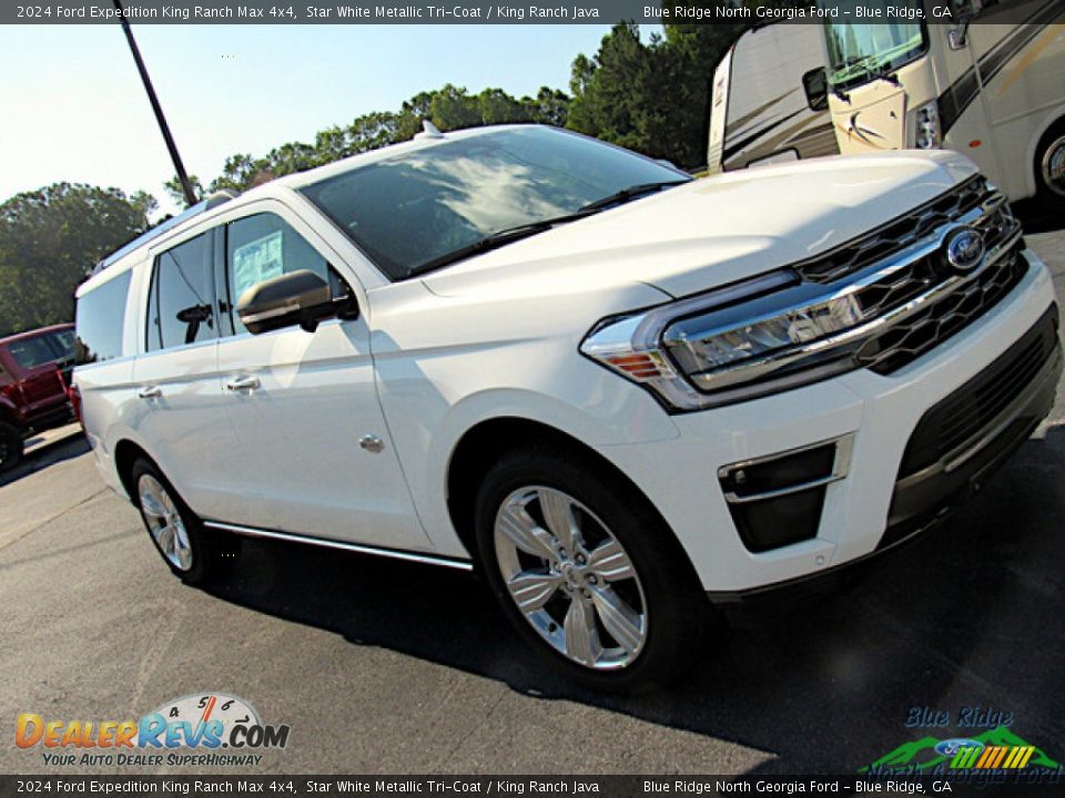 2024 Ford Expedition King Ranch Max 4x4 Star White Metallic Tri-Coat / King Ranch Java Photo #29