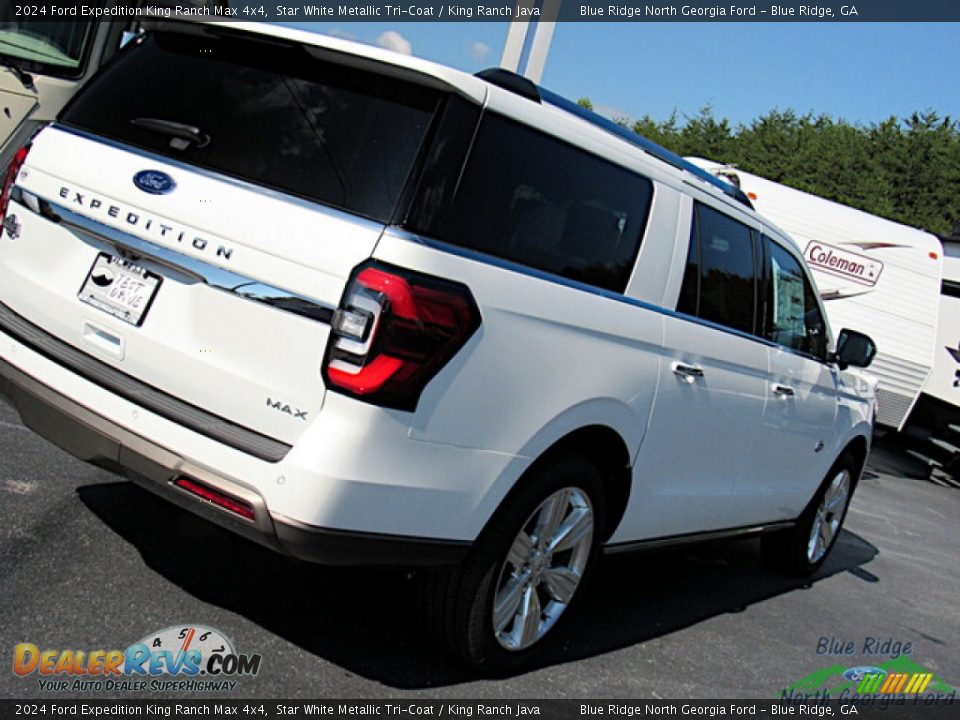 2024 Ford Expedition King Ranch Max 4x4 Star White Metallic Tri-Coat / King Ranch Java Photo #30