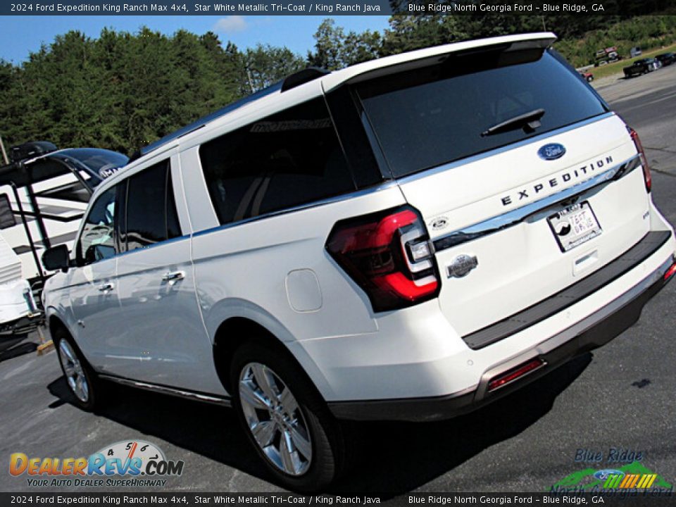 2024 Ford Expedition King Ranch Max 4x4 Star White Metallic Tri-Coat / King Ranch Java Photo #31