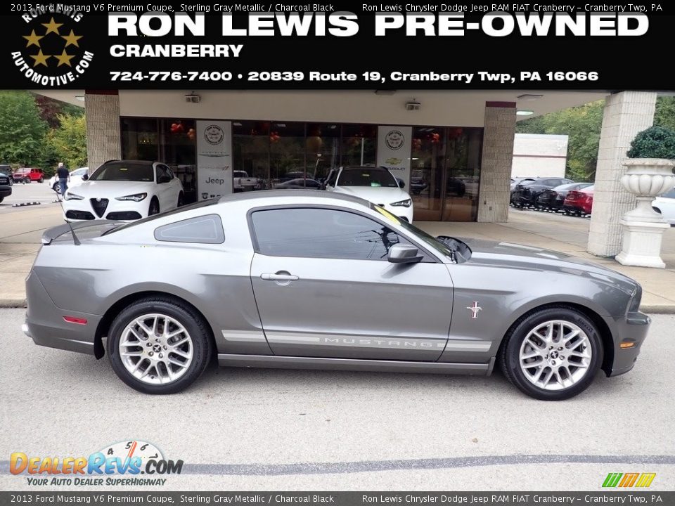 2013 Ford Mustang V6 Premium Coupe Sterling Gray Metallic / Charcoal Black Photo #1