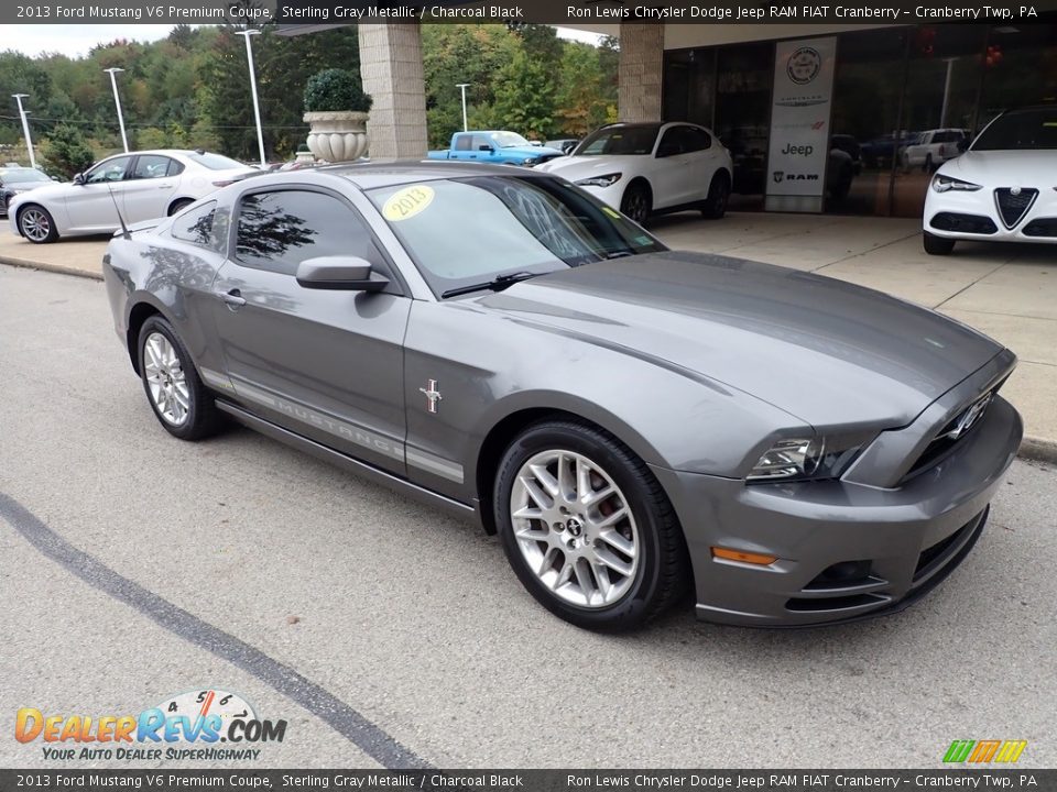 2013 Ford Mustang V6 Premium Coupe Sterling Gray Metallic / Charcoal Black Photo #2
