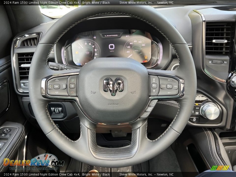 2024 Ram 1500 Limited Night Edition Crew Cab 4x4 Steering Wheel Photo #23