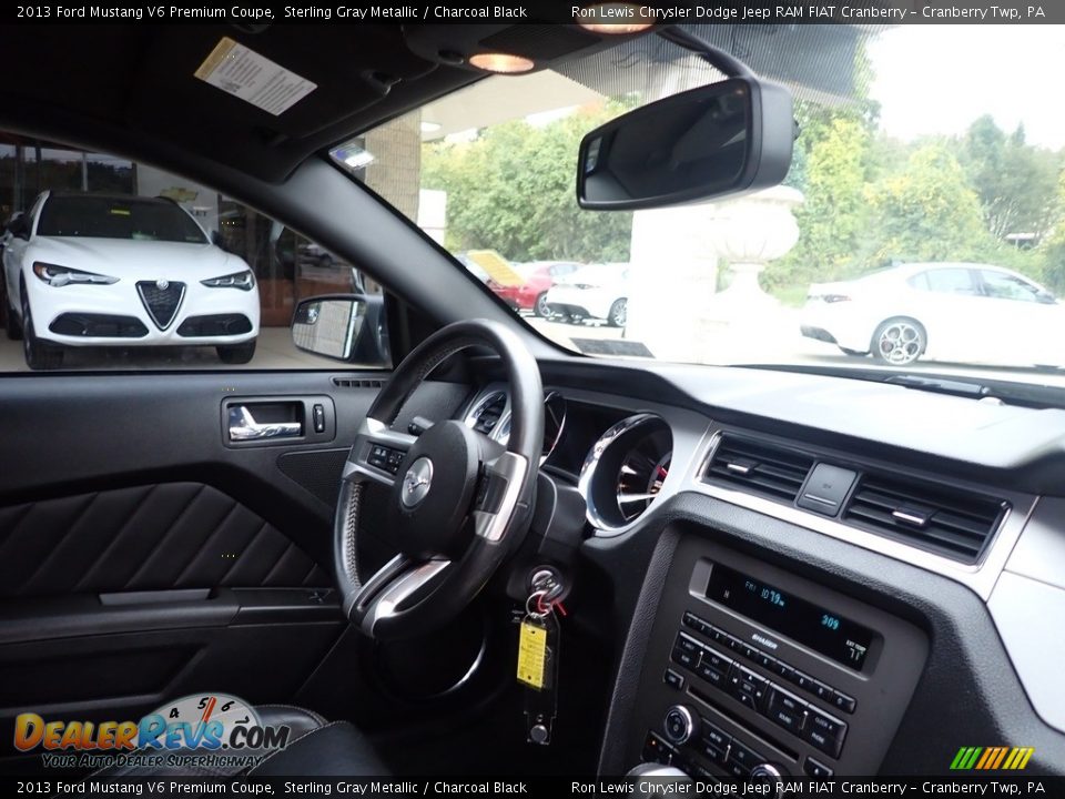 2013 Ford Mustang V6 Premium Coupe Sterling Gray Metallic / Charcoal Black Photo #10