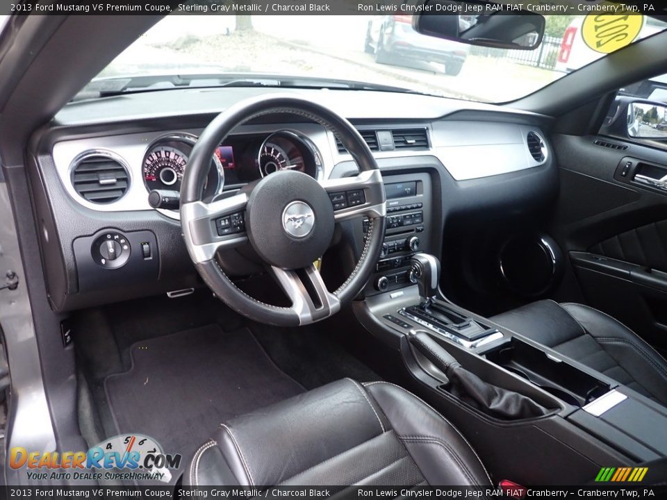 2013 Ford Mustang V6 Premium Coupe Sterling Gray Metallic / Charcoal Black Photo #14