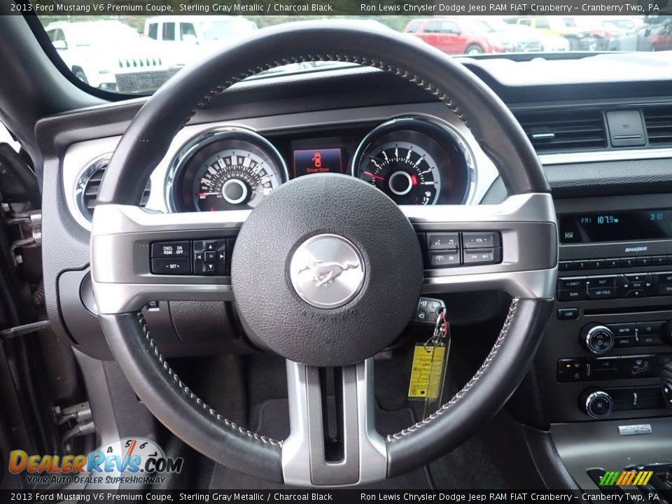 2013 Ford Mustang V6 Premium Coupe Sterling Gray Metallic / Charcoal Black Photo #17