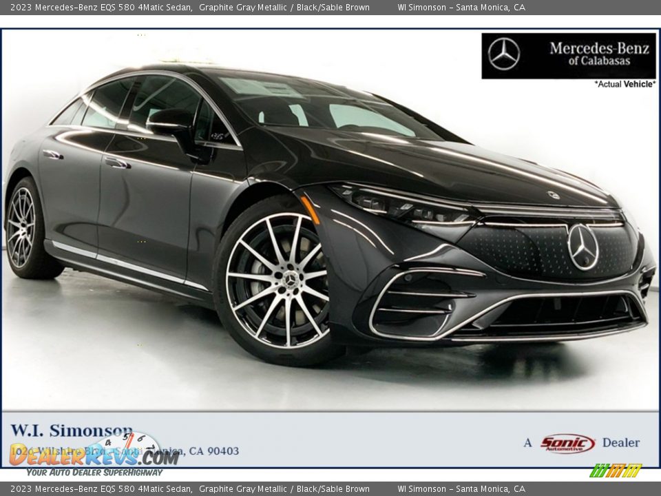 2023 Mercedes-Benz EQS 580 4Matic Sedan Graphite Gray Metallic / Black/Sable Brown Photo #1