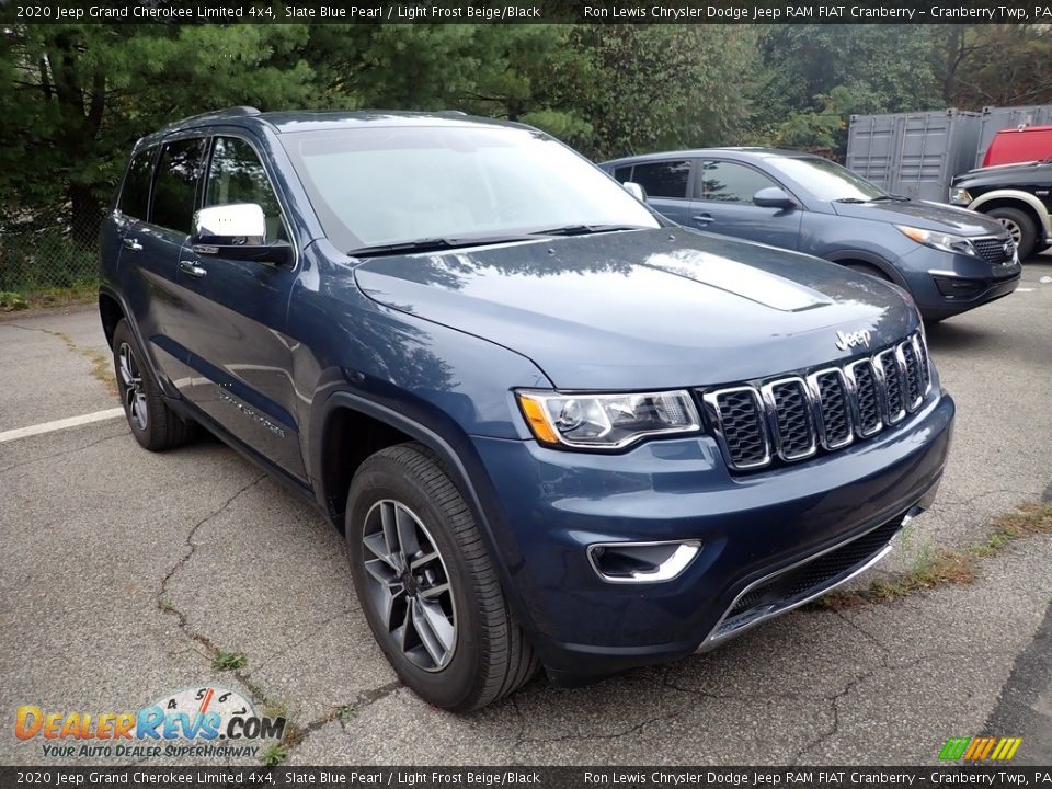 2020 Jeep Grand Cherokee Limited 4x4 Slate Blue Pearl / Light Frost Beige/Black Photo #5