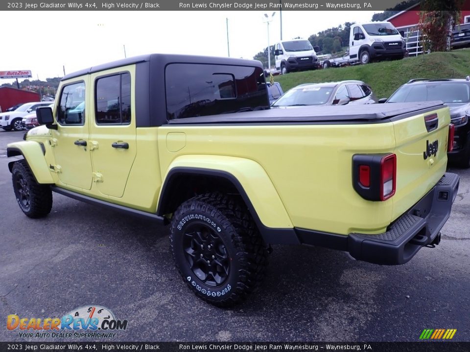 2023 Jeep Gladiator Willys 4x4 High Velocity / Black Photo #3