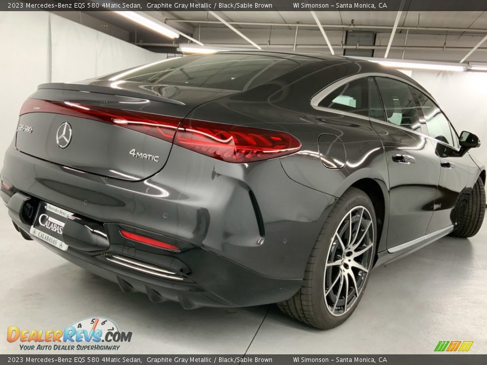 2023 Mercedes-Benz EQS 580 4Matic Sedan Graphite Gray Metallic / Black/Sable Brown Photo #4