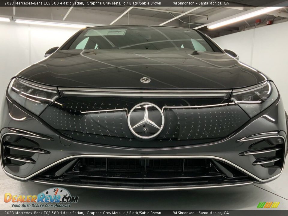 2023 Mercedes-Benz EQS 580 4Matic Sedan Graphite Gray Metallic / Black/Sable Brown Photo #8