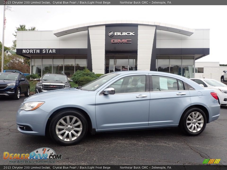 2013 Chrysler 200 Limited Sedan Crystal Blue Pearl / Black/Light Frost Beige Photo #1