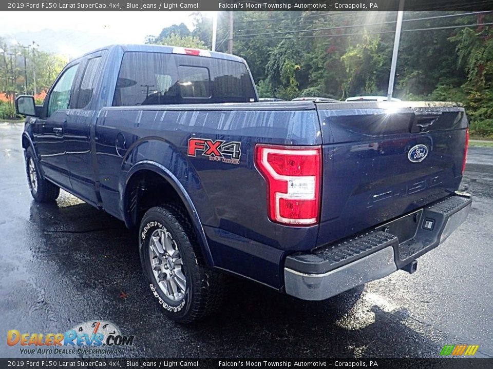 2019 Ford F150 Lariat SuperCab 4x4 Blue Jeans / Light Camel Photo #4