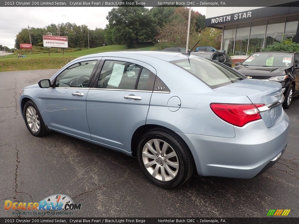 2013 Chrysler 200 Limited Sedan Crystal Blue Pearl / Black/Light Frost Beige Photo #3