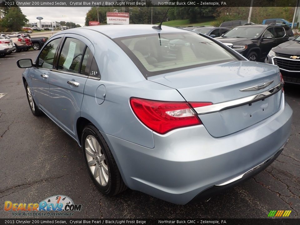 2013 Chrysler 200 Limited Sedan Crystal Blue Pearl / Black/Light Frost Beige Photo #4