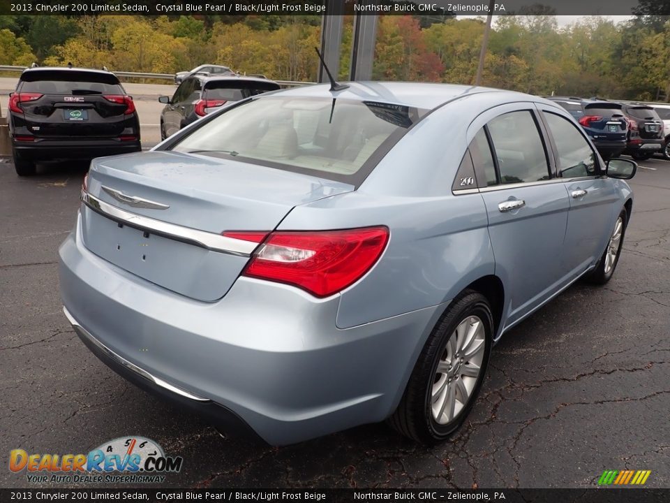 2013 Chrysler 200 Limited Sedan Crystal Blue Pearl / Black/Light Frost Beige Photo #6