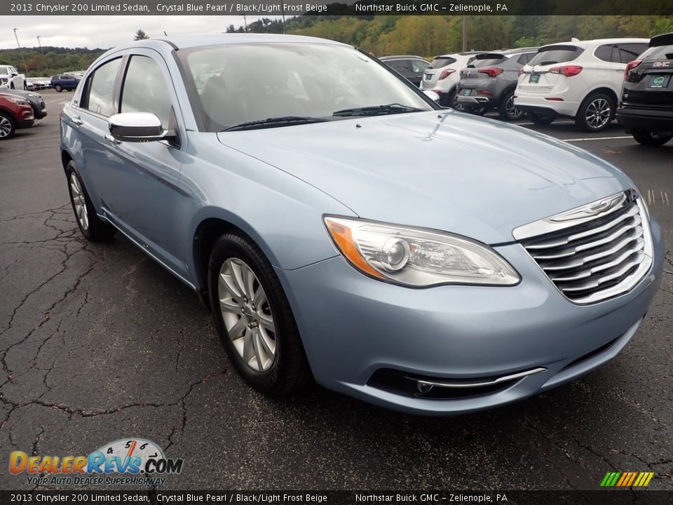 2013 Chrysler 200 Limited Sedan Crystal Blue Pearl / Black/Light Frost Beige Photo #10