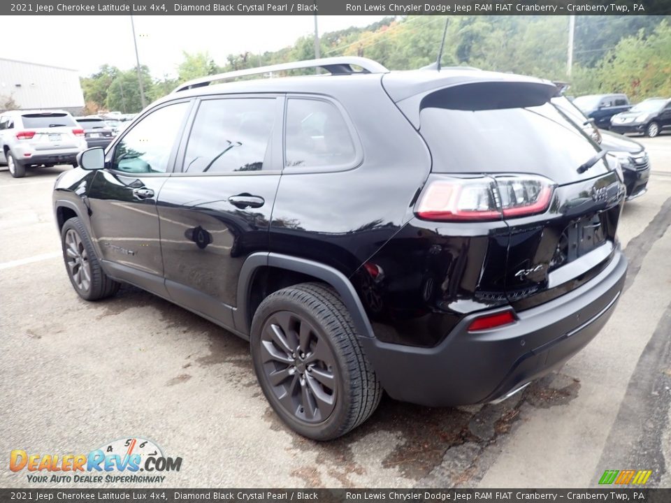 2021 Jeep Cherokee Latitude Lux 4x4 Diamond Black Crystal Pearl / Black Photo #5