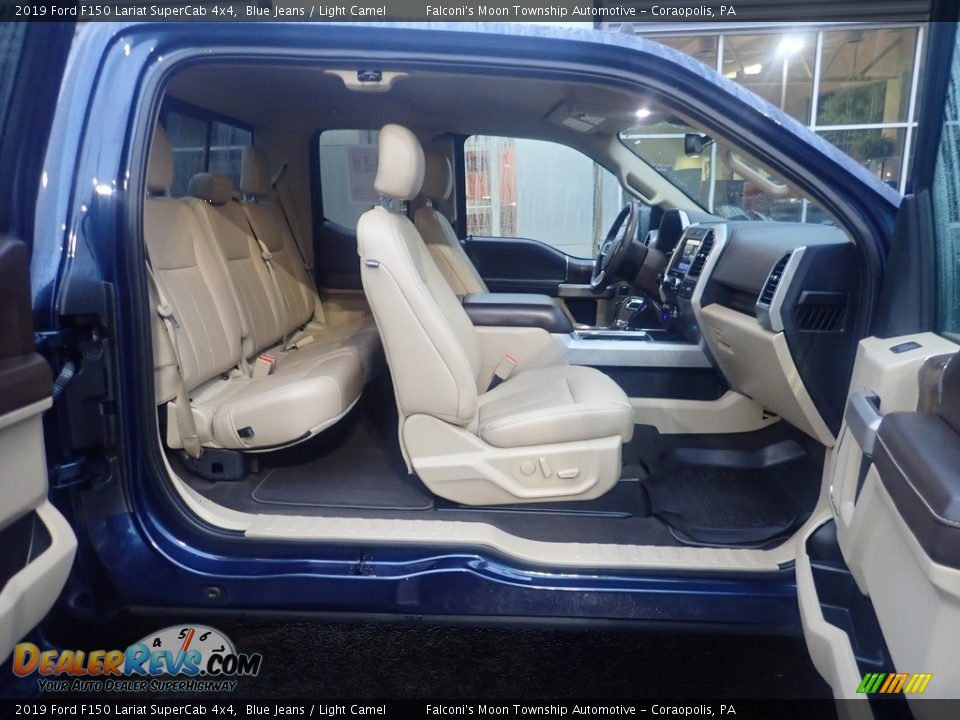 2019 Ford F150 Lariat SuperCab 4x4 Blue Jeans / Light Camel Photo #16