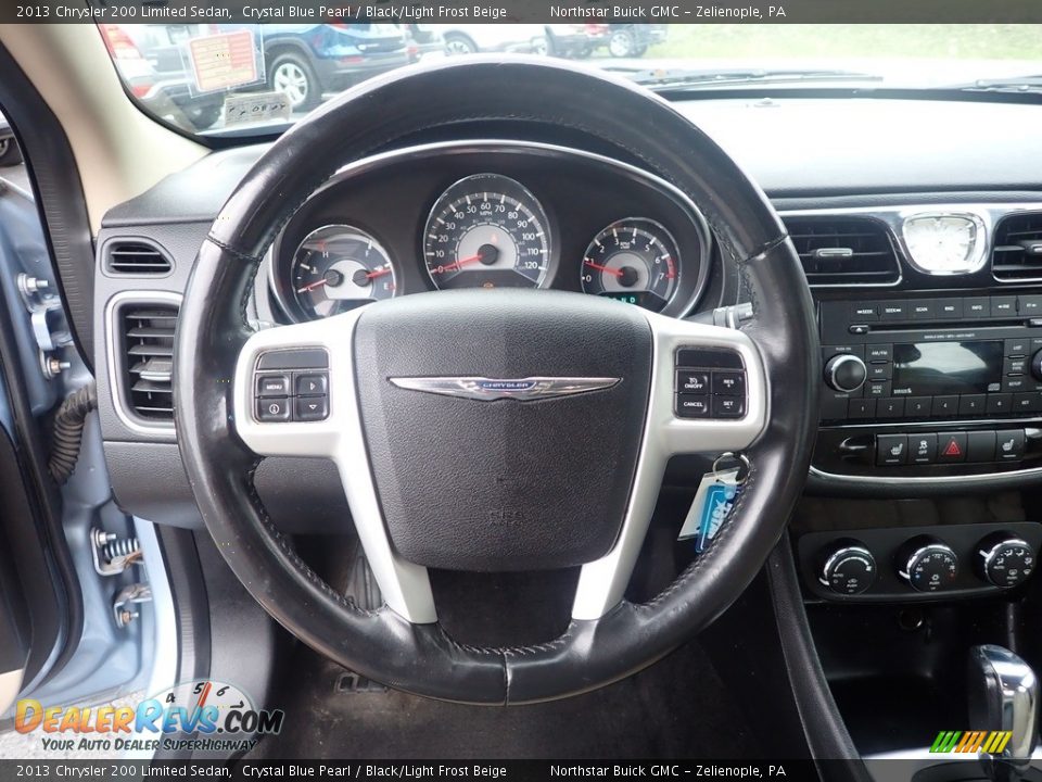2013 Chrysler 200 Limited Sedan Crystal Blue Pearl / Black/Light Frost Beige Photo #28