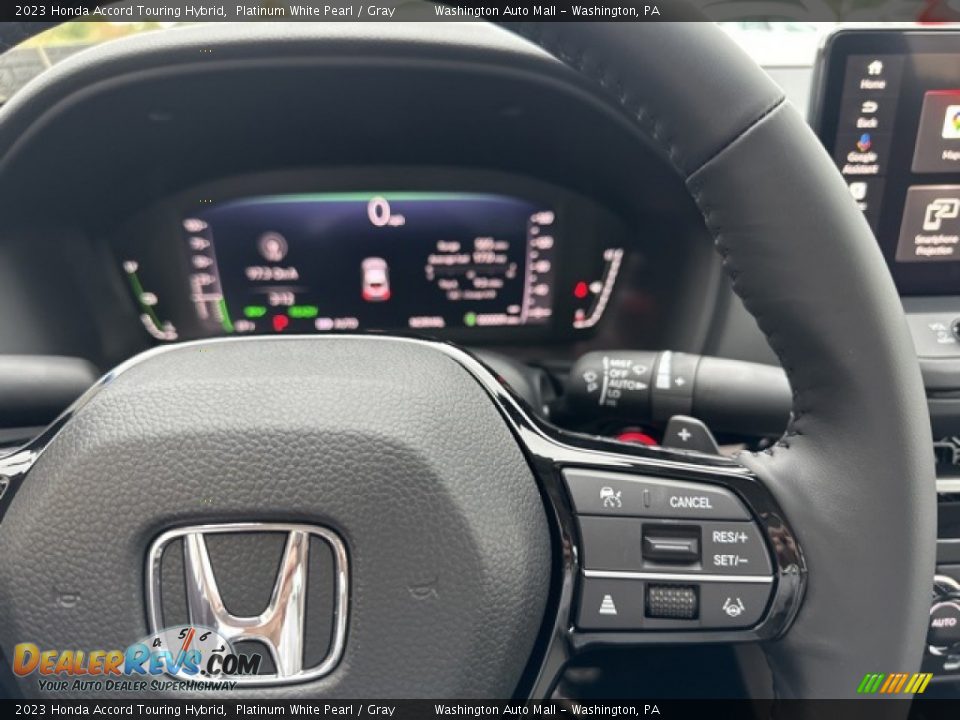 2023 Honda Accord Touring Hybrid Platinum White Pearl / Gray Photo #17