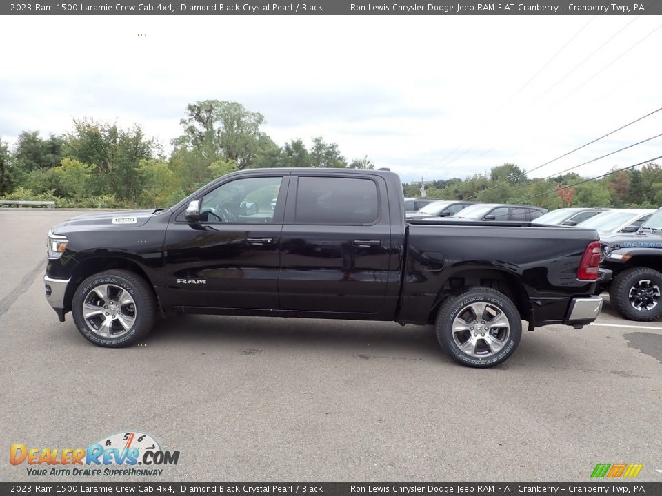 2023 Ram 1500 Laramie Crew Cab 4x4 Diamond Black Crystal Pearl / Black Photo #2