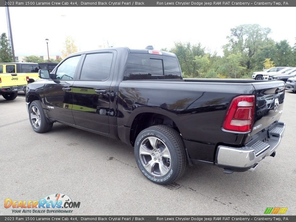 2023 Ram 1500 Laramie Crew Cab 4x4 Diamond Black Crystal Pearl / Black Photo #3