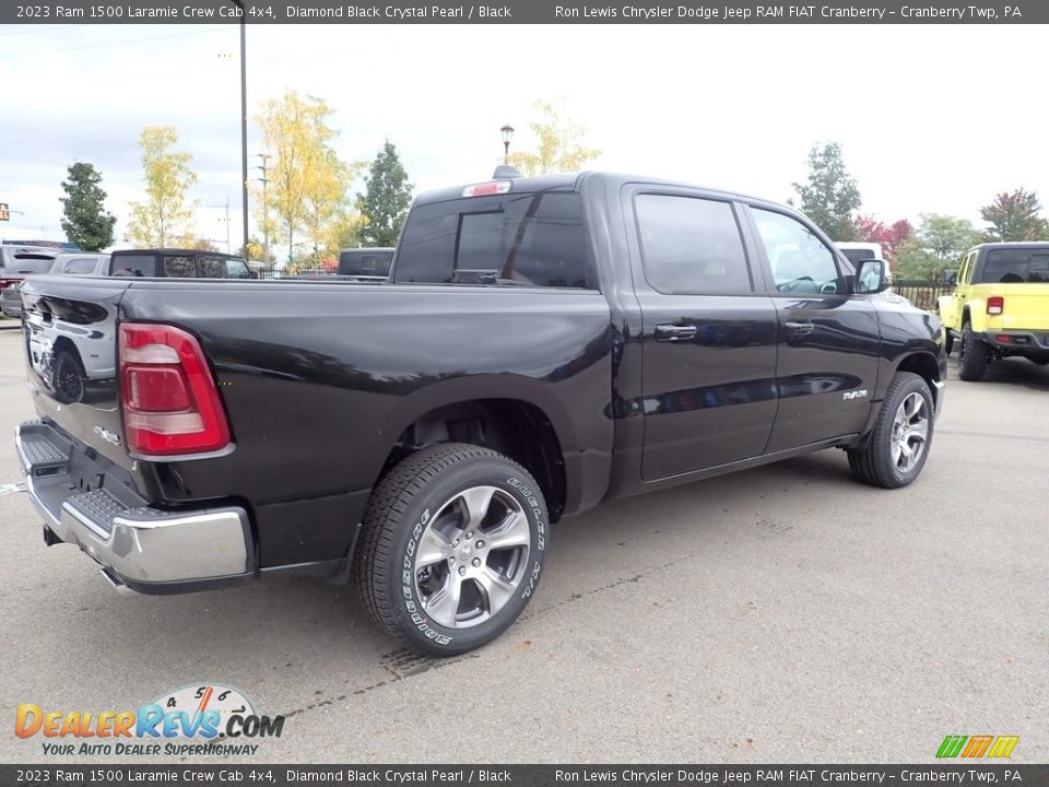 2023 Ram 1500 Laramie Crew Cab 4x4 Diamond Black Crystal Pearl / Black Photo #5