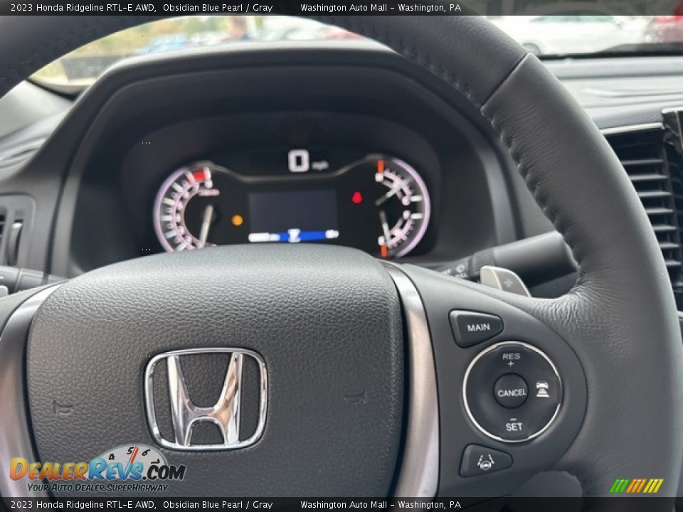 2023 Honda Ridgeline RTL-E AWD Steering Wheel Photo #17