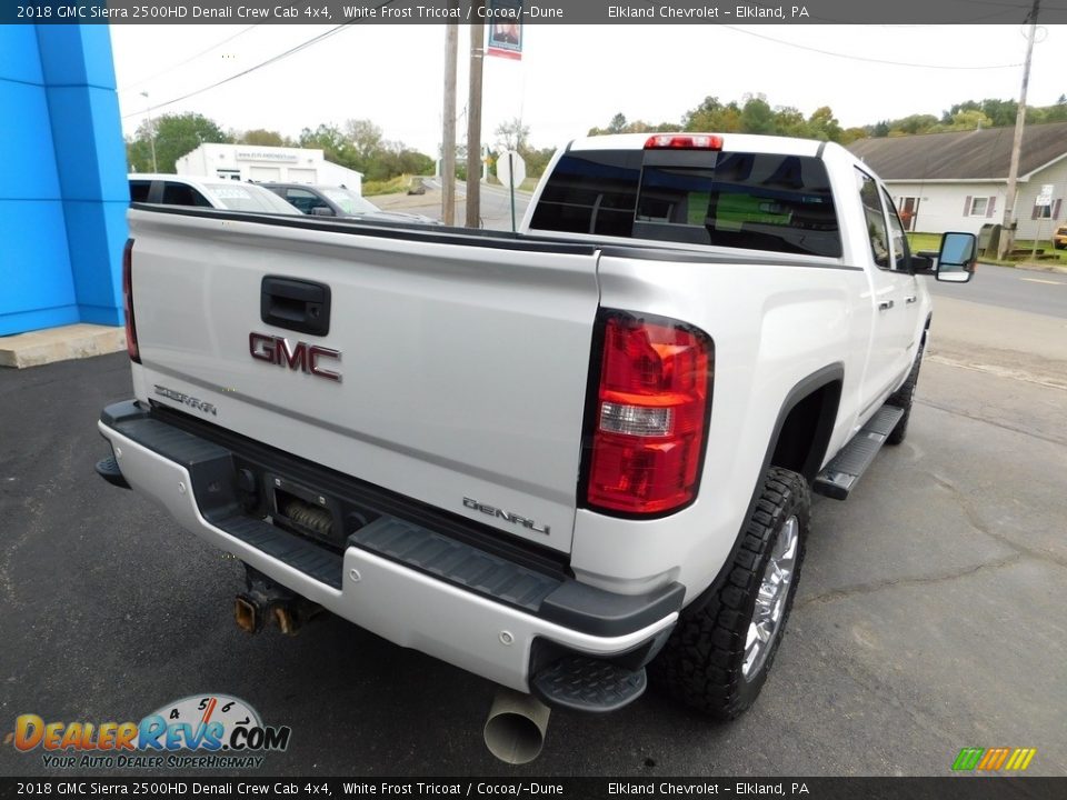 2018 GMC Sierra 2500HD Denali Crew Cab 4x4 White Frost Tricoat / Cocoa/­Dune Photo #9