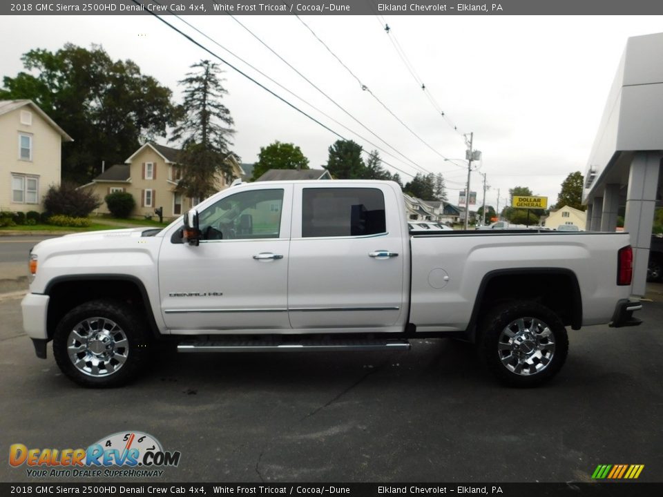 2018 GMC Sierra 2500HD Denali Crew Cab 4x4 White Frost Tricoat / Cocoa/­Dune Photo #12