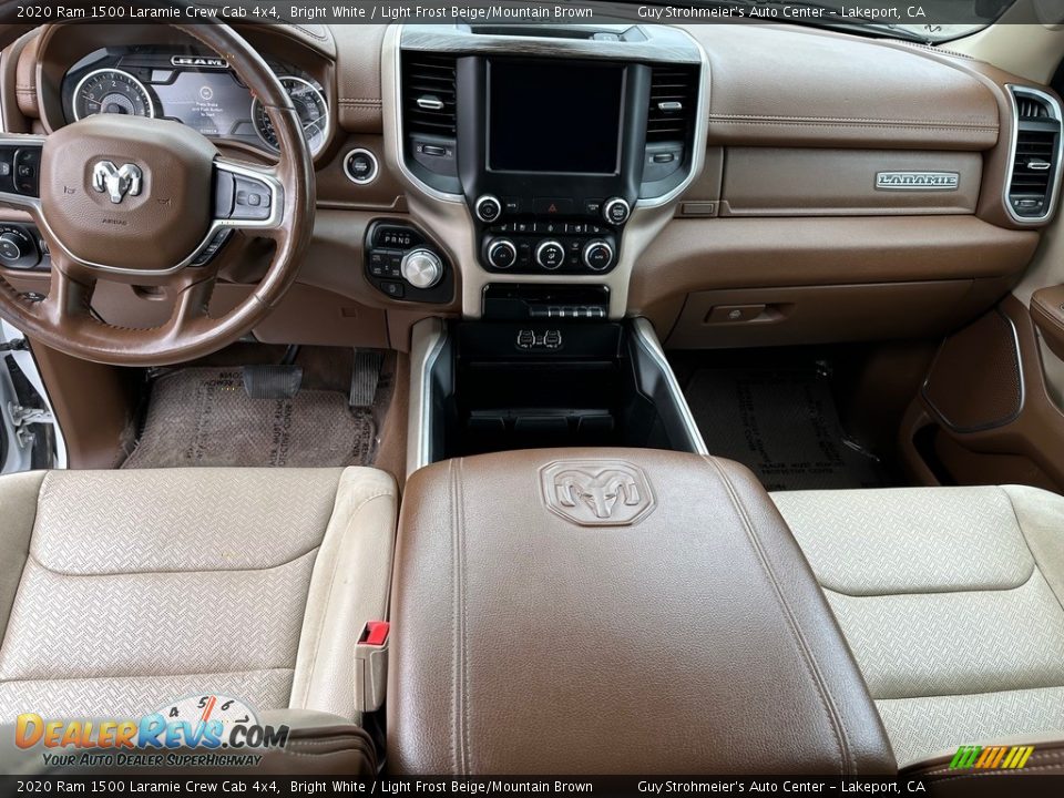 Light Frost Beige/Mountain Brown Interior - 2020 Ram 1500 Laramie Crew Cab 4x4 Photo #14