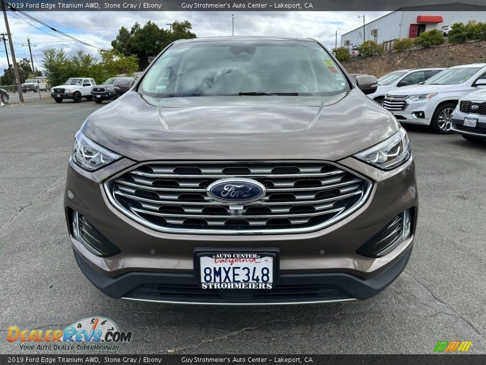 2019 Ford Edge Titanium AWD Stone Gray / Ebony Photo #2