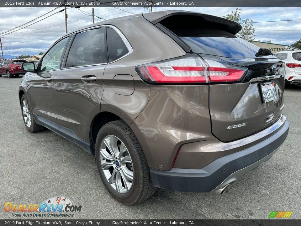 2019 Ford Edge Titanium AWD Stone Gray / Ebony Photo #4