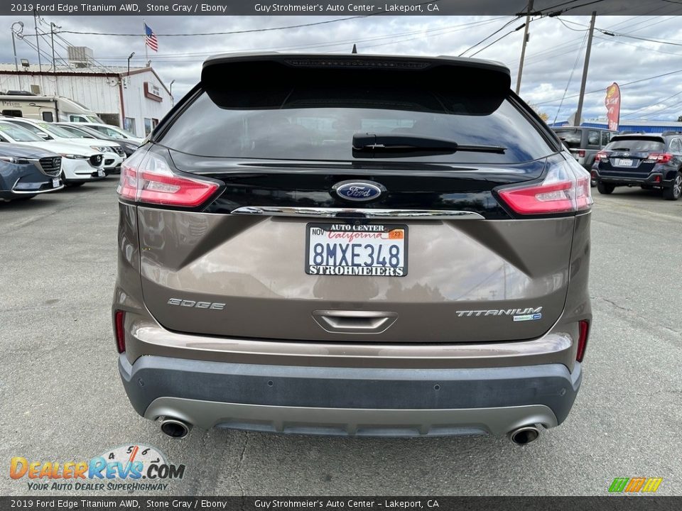 2019 Ford Edge Titanium AWD Stone Gray / Ebony Photo #5