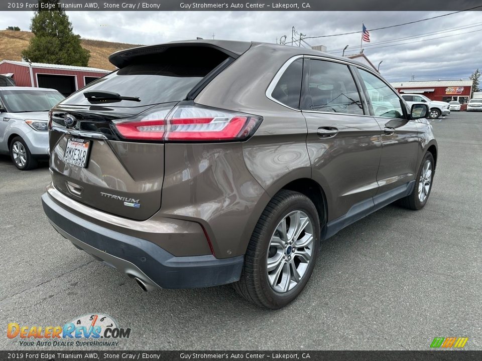 2019 Ford Edge Titanium AWD Stone Gray / Ebony Photo #6