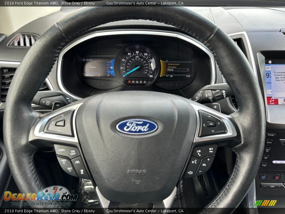 2019 Ford Edge Titanium AWD Stone Gray / Ebony Photo #8