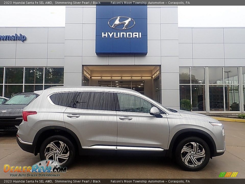 Shimmering Silver Pearl 2023 Hyundai Santa Fe SEL AWD Photo #1