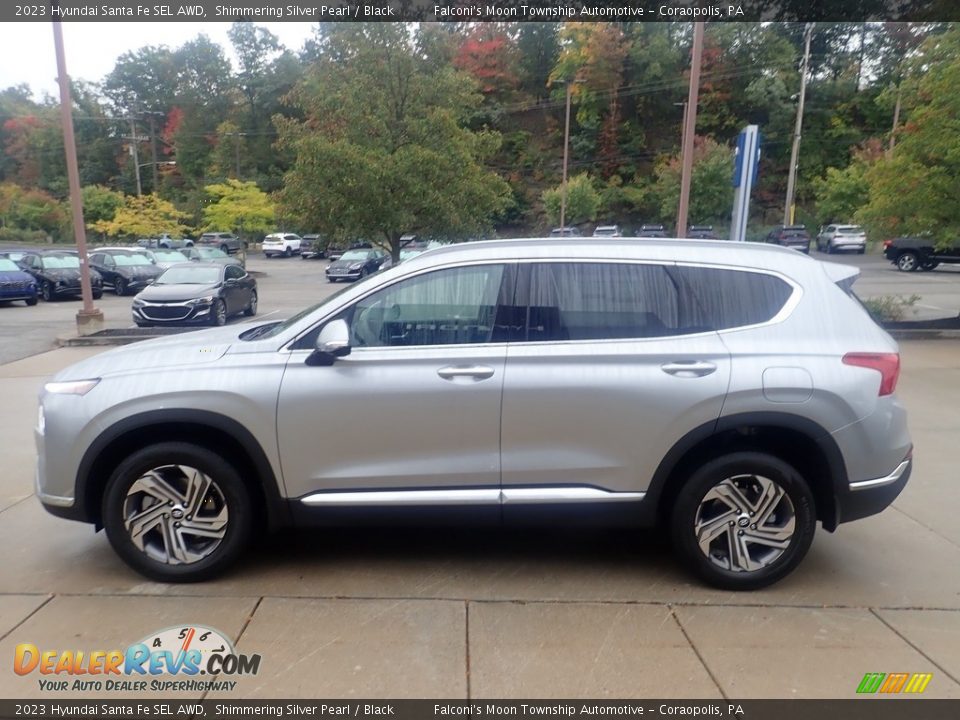Shimmering Silver Pearl 2023 Hyundai Santa Fe SEL AWD Photo #6
