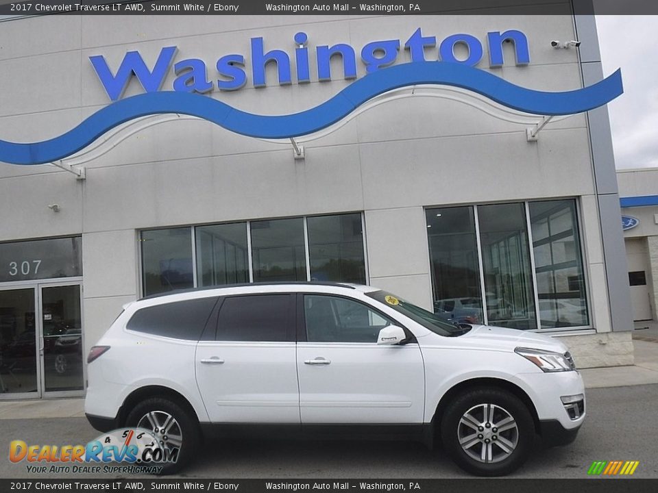 2017 Chevrolet Traverse LT AWD Summit White / Ebony Photo #2