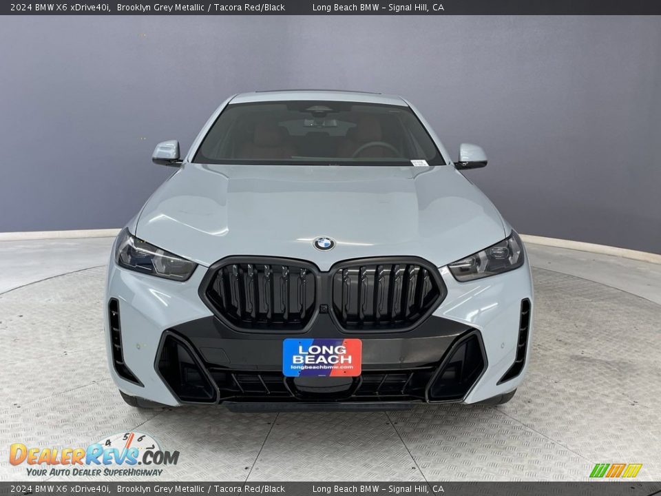2024 BMW X6 xDrive40i Brooklyn Grey Metallic / Tacora Red/Black Photo #2