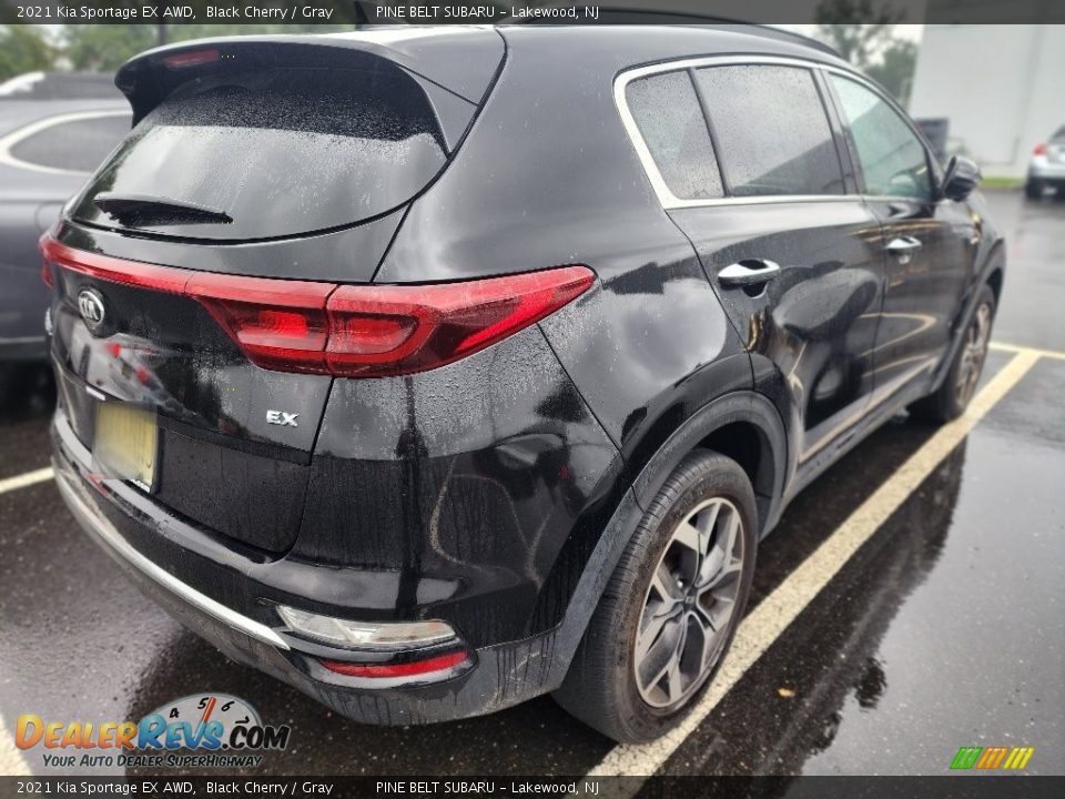 2021 Kia Sportage EX AWD Black Cherry / Gray Photo #3