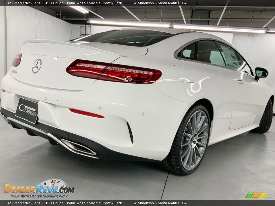 2023 Mercedes-Benz E 450 Coupe Polar White / Saddle Brown/Black Photo #4