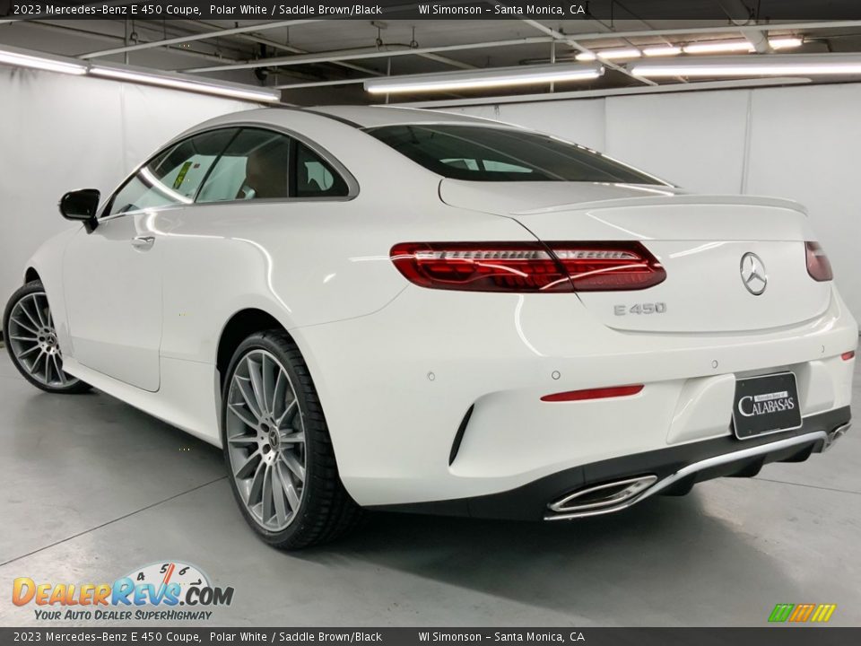 2023 Mercedes-Benz E 450 Coupe Polar White / Saddle Brown/Black Photo #6