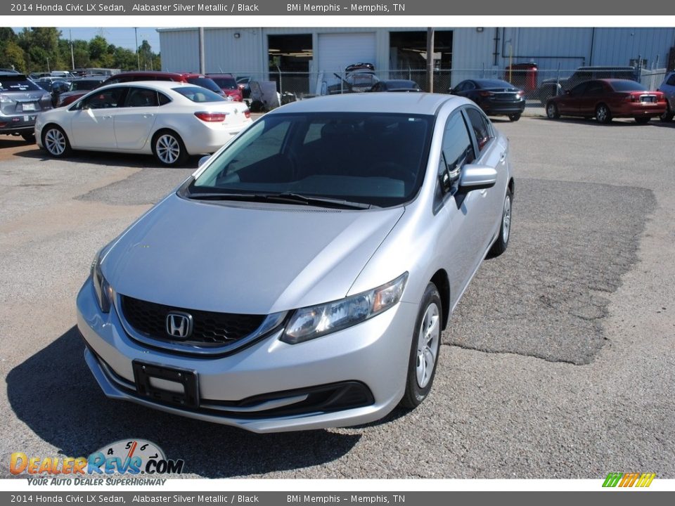 2014 Honda Civic LX Sedan Alabaster Silver Metallic / Black Photo #1