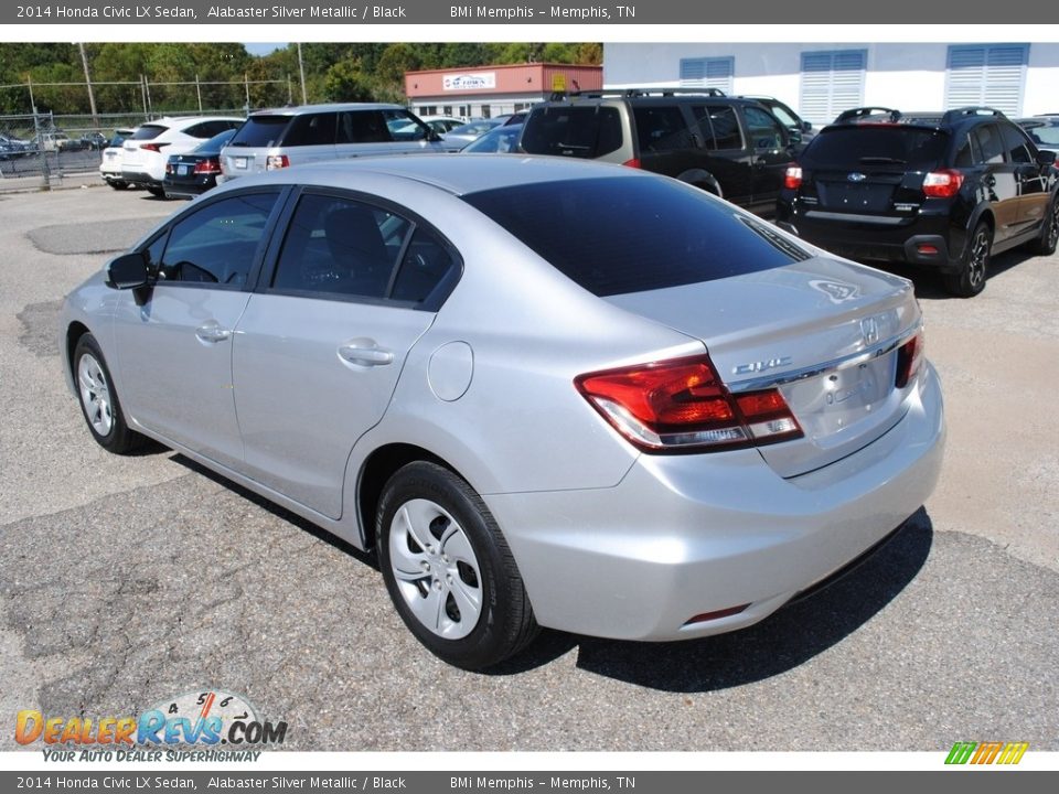 2014 Honda Civic LX Sedan Alabaster Silver Metallic / Black Photo #3