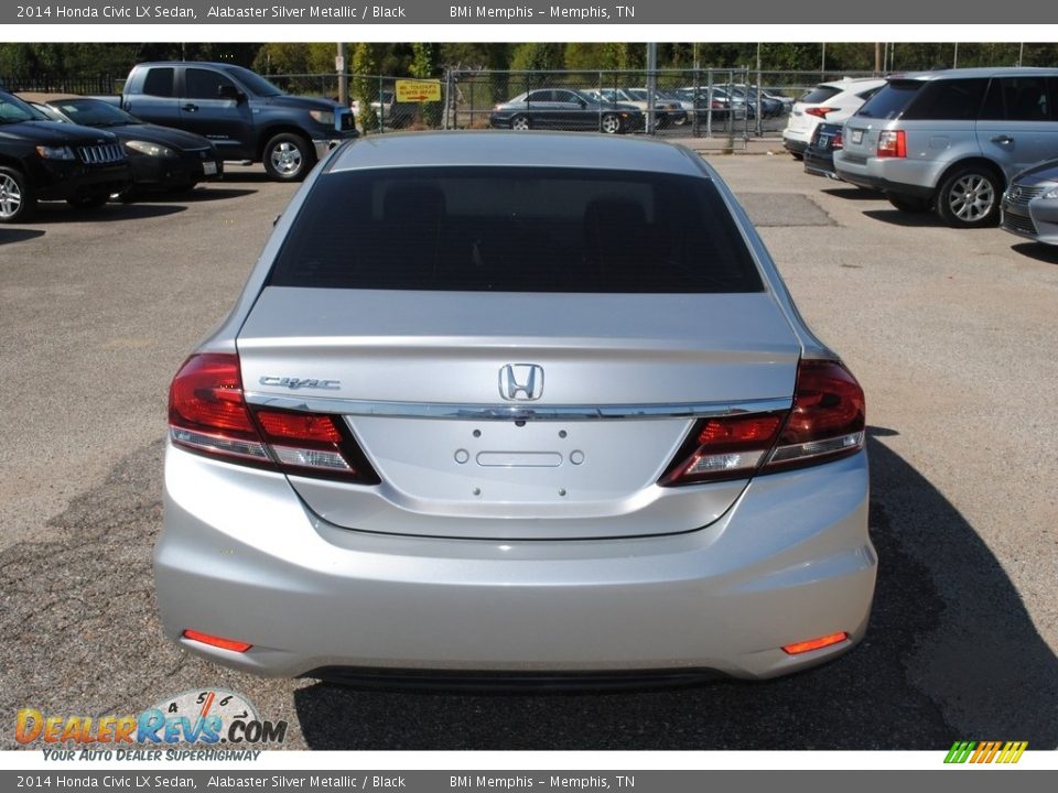 2014 Honda Civic LX Sedan Alabaster Silver Metallic / Black Photo #4