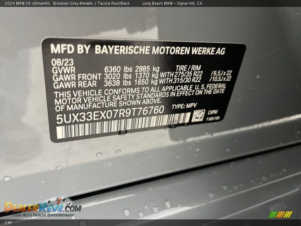 BMW Color Code C4P Brooklyn Grey Metallic